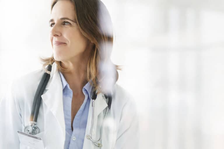 Doctor in bright portrait